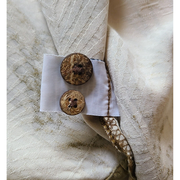 Tommy Bahama Men's Silk Palms Hawaiian Shirt Size M Golden Green Tropical Summer - Picture 8 of 12